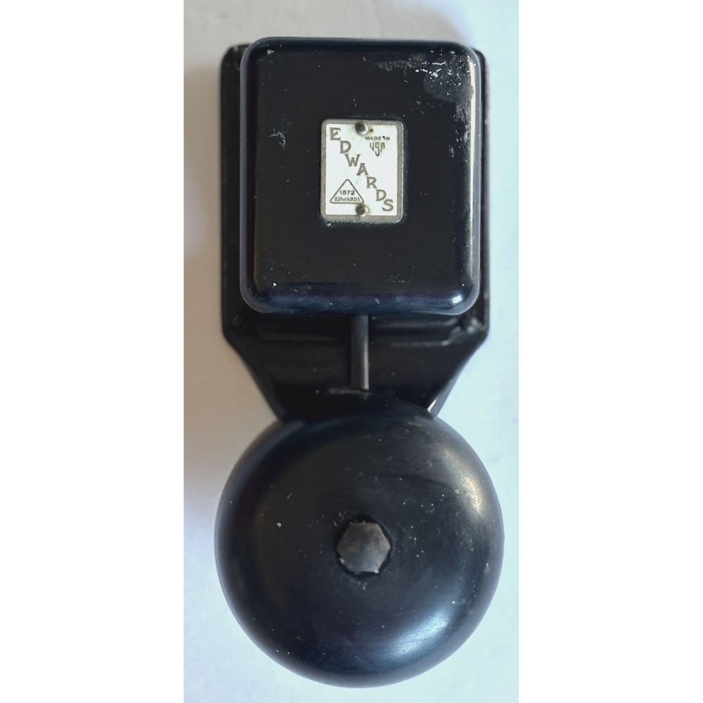 Vintage Edwards Electric Alarm Signaling School Bell 1872 Made in USA Untested